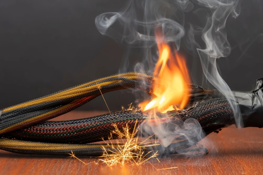 electrical fire burning smell