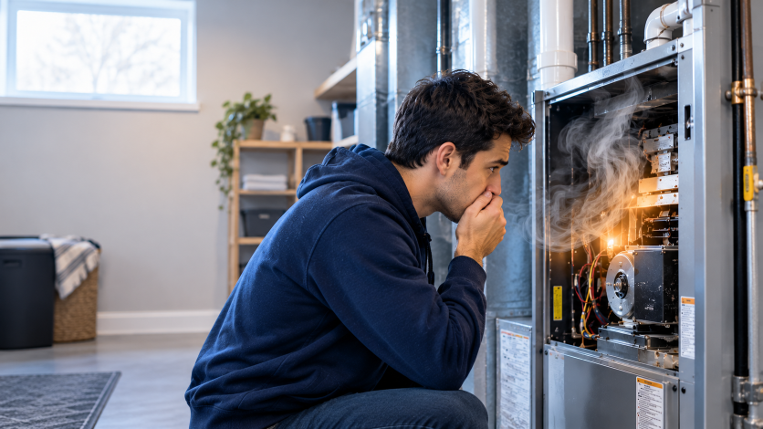 furnace burning smell